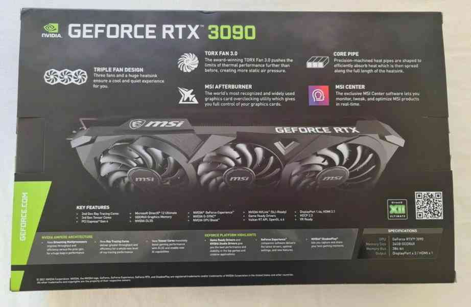 MSI GeForce RTX 3090 VENTUS 3X OC 8GB GDDR6 - foto 2