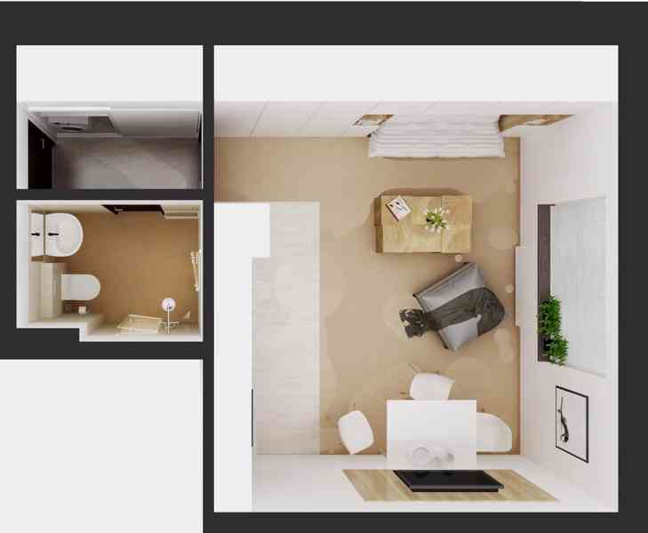 Pronájem bytu 1+kk 27 m² Boženy Němcové 2065, Čáslav - foto 2