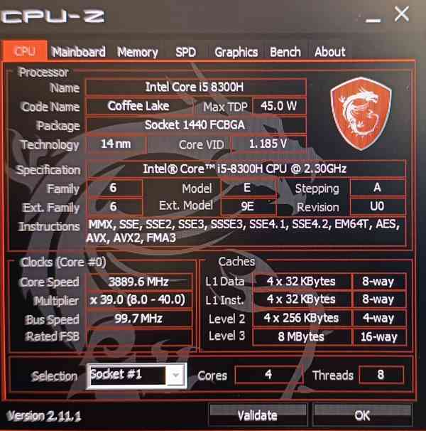 Notebook MSI, RTX 1050/intel core i5/16GB/1TB - foto 5