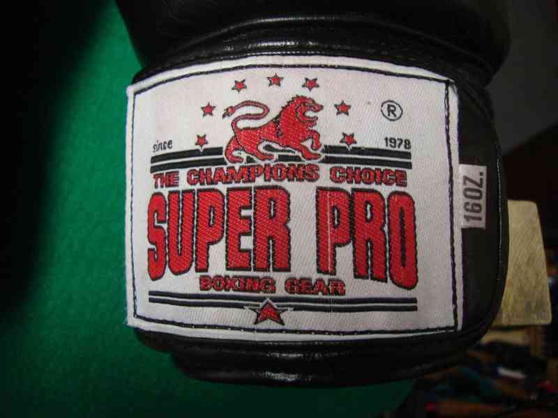 Rukavice kvalitní SUPER PRO Box Kickbox Muay Thai 16OZ - foto 3