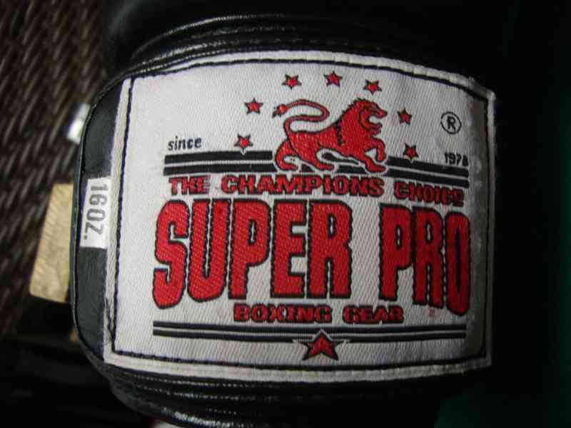 Rukavice kvalitní SUPER PRO Box Kickbox Muay Thai 16OZ - foto 5