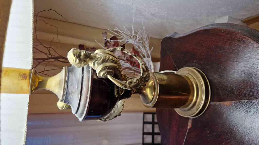 Starožitná lampa mosazná - foto 2