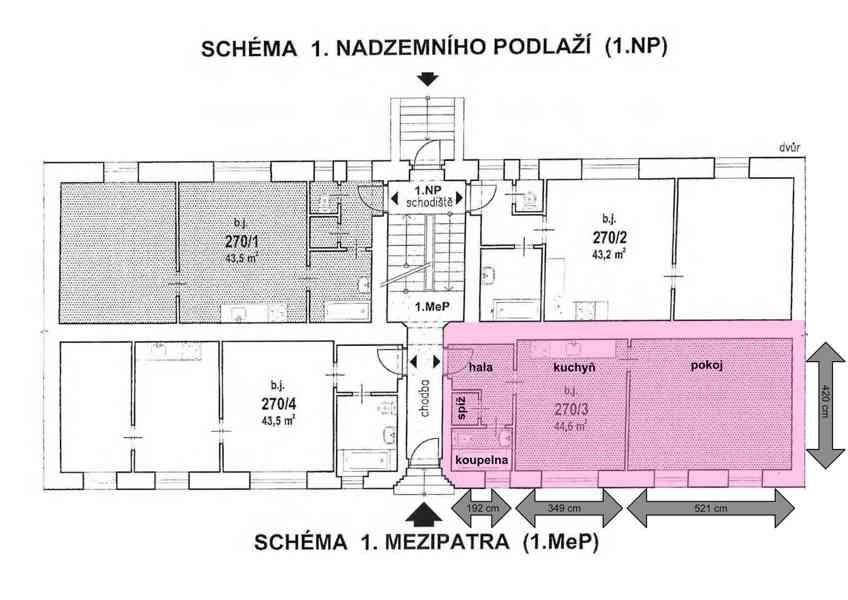 Byt 1+1 Trutnov (Horní Předměstí) 44 m2 - foto 5