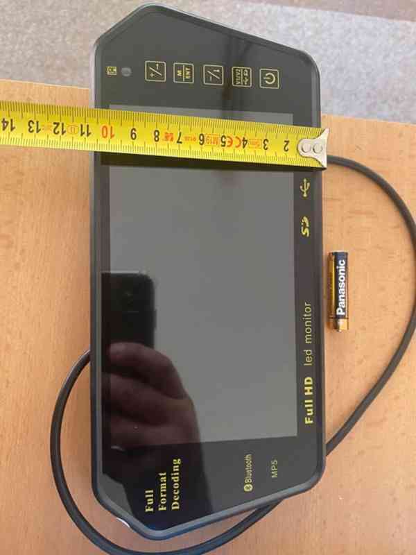 LCD monitor 7“ Full HD MP5 na zrcátko (AV1,AV2,SD,Bluetooth) - foto 4