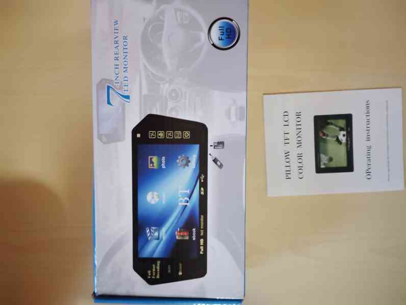 LCD monitor 7“ Full HD MP5 na zrcátko (AV1,AV2,SD,Bluetooth) - foto 6