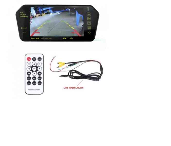 LCD monitor 7“ Full HD MP5 na zrcátko (AV1,AV2,SD,Bluetooth) - foto 5