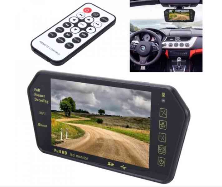 LCD monitor 7“ Full HD MP5 na zrcátko (AV1,AV2,SD,Bluetooth) - foto 2