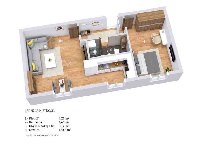 Prodej plně klimatizovaného bytu 2+kk po renovaci - foto 13