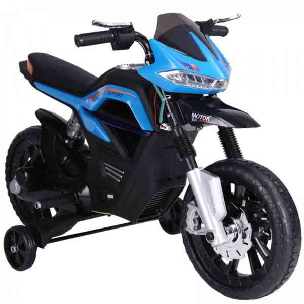 Dětská elektrická motorka 105 x 52,3 x 62,3 cm | modro-černá - foto 2