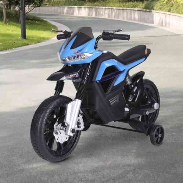 Dětská elektrická motorka 105 x 52,3 x 62,3 cm | modro-černá - foto 1
