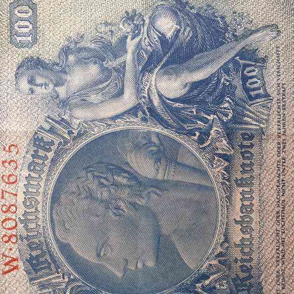 100 Reichsmark 1935 – bankovka Třetí říše - foto 6