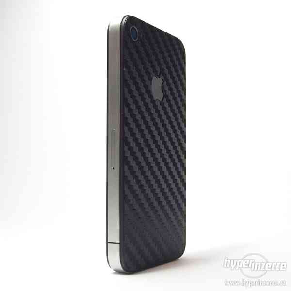 Karbonová 3M fólie Apple iPhone 4 bílá/černá - foto 2
