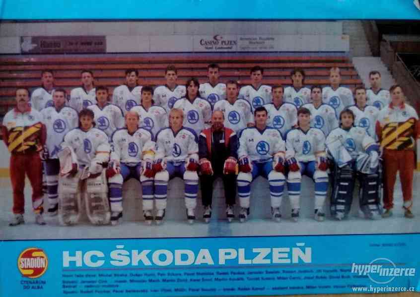 HC Škoda Plzeň - hokej ...Huml,Krásný,Bruk,Setíkovský - foto 1
