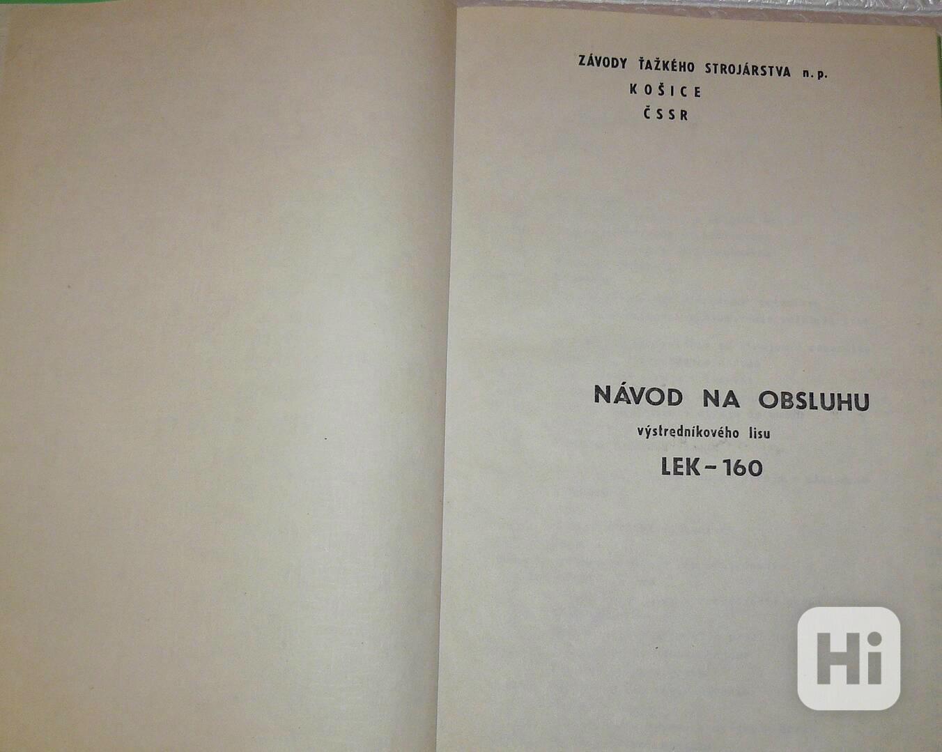 NÁVOD NA OBSLUHU výstředníkových lisů LEK 160 - foto 1