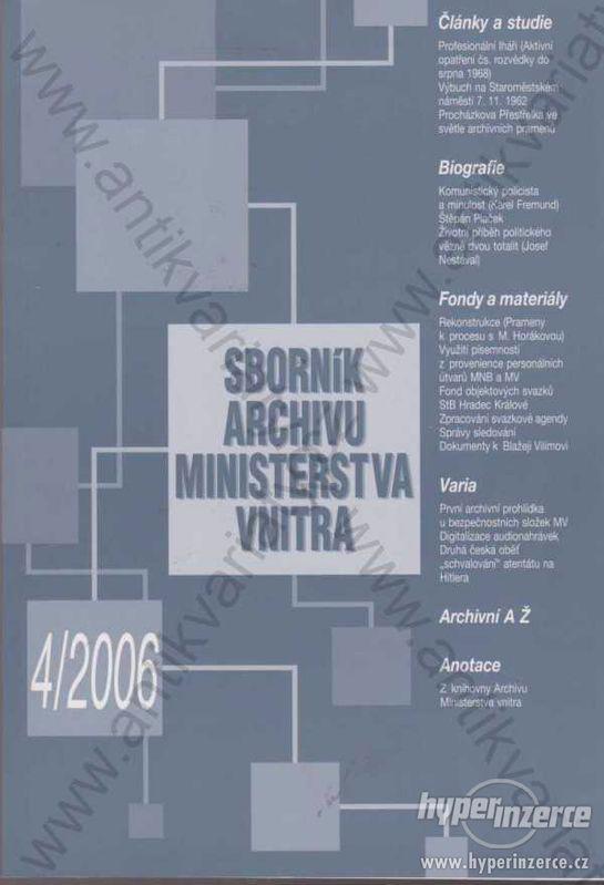 Sborník archivu ministerstva vnitra - 4/2006 - foto 1
