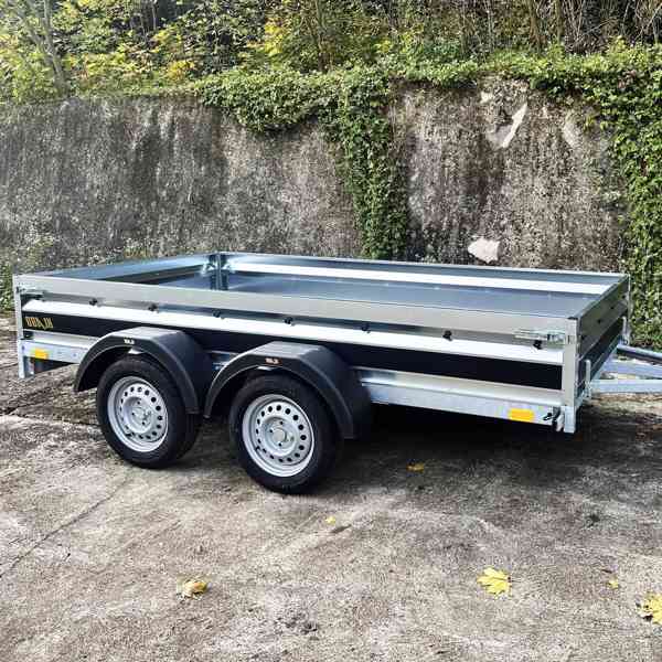 Nový přívěsný vozík 2xosa 3,0m x1,50,profi-svařovaný rám,DPH - foto 7