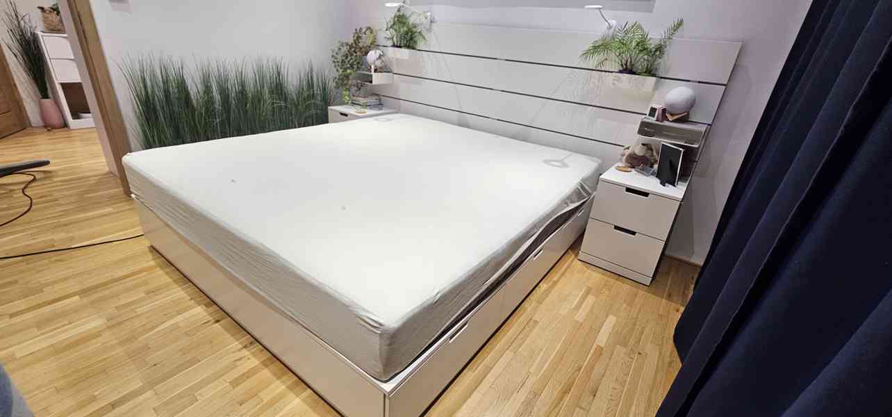 Postel NORDLI - Rám postele s úložnými díly, 180x200 cm - foto 3