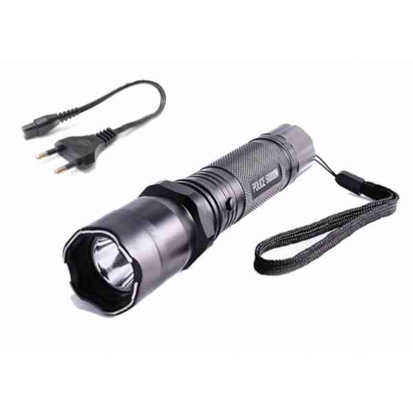 LED svítilna s paralyzérem Police - černá - foto 3