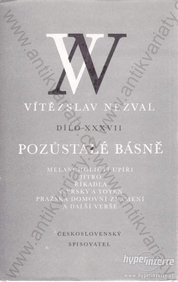 Pozůstalé básně Vítězslav Nezval 1990 - foto 1