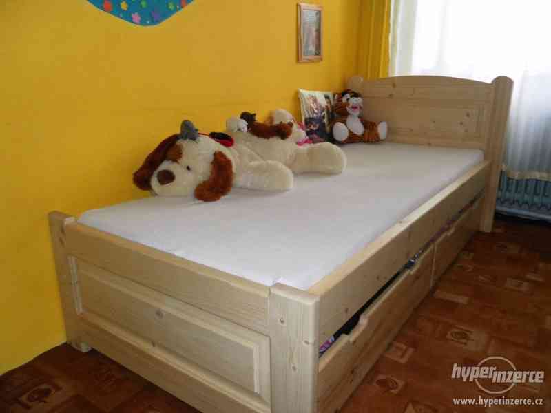 Dřevěná postel – nová - foto 4