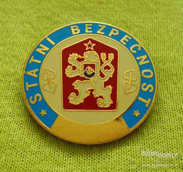 Odznak Státní bezpečnost StB medaile pčr policie SNB VB LM - foto 4