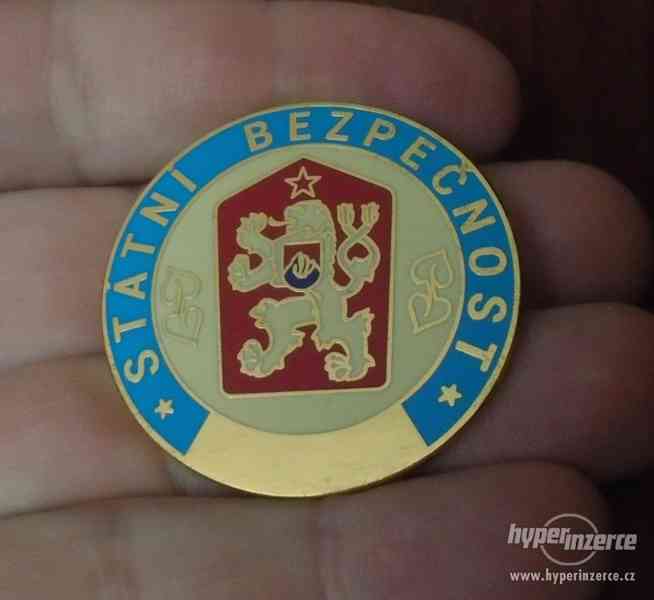 Odznak Státní bezpečnost StB medaile pčr policie SNB VB LM - foto 5