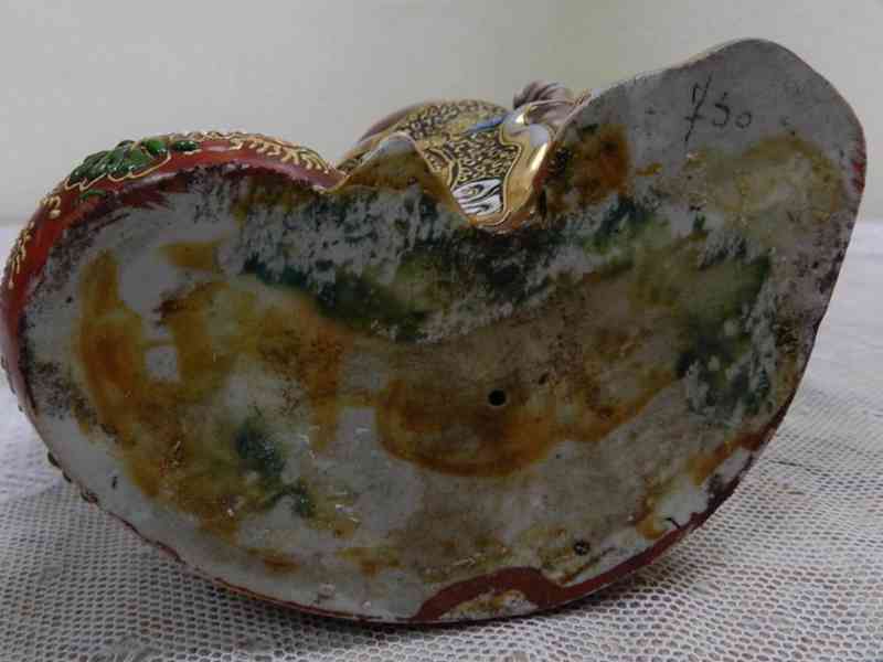 Luxusní Japonská bohatě zdobená soška Bůh Bůžek Satsuma  - foto 8