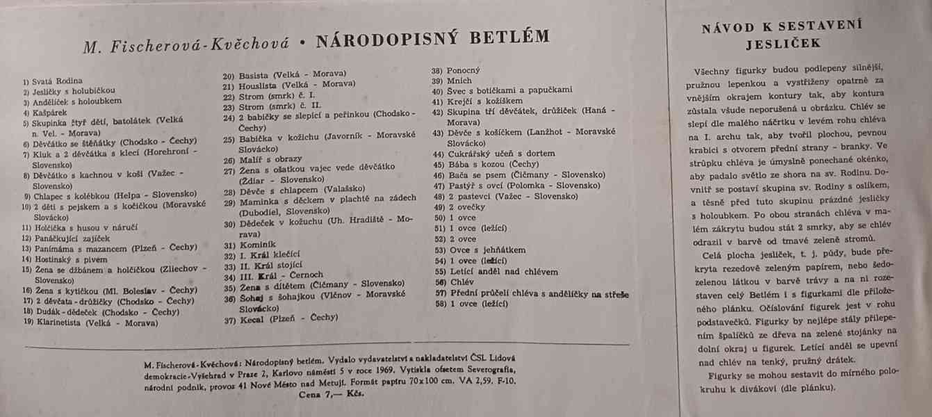 Papírový Národopisný betlém M. Fischerové-Kvěchové - foto 2