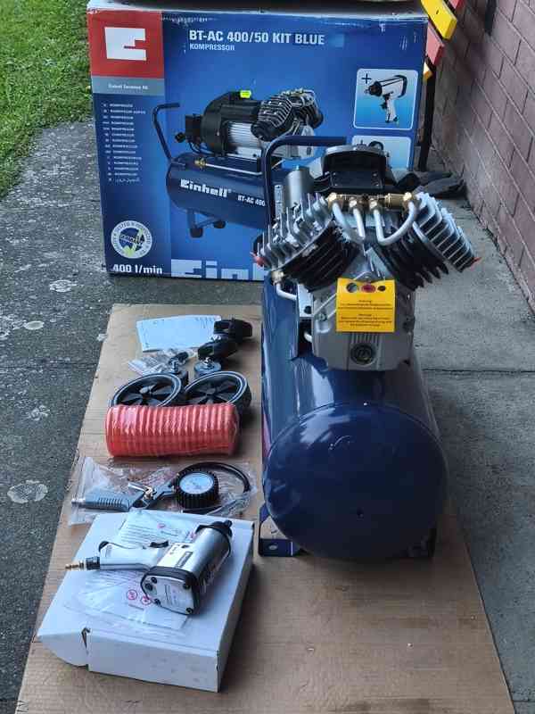 Prodám NEPOUŽITÝ 2-pístový kompresor Einhell BT-AC 400/50 +p - foto 4