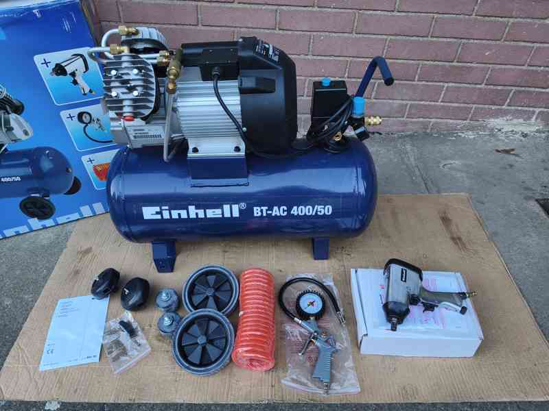 Prodám NEPOUŽITÝ 2-pístový kompresor Einhell BT-AC 400/50 +p - foto 9