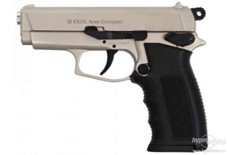 Plynová pistole Ekol Aras Compact satén cal.9mm - foto 1