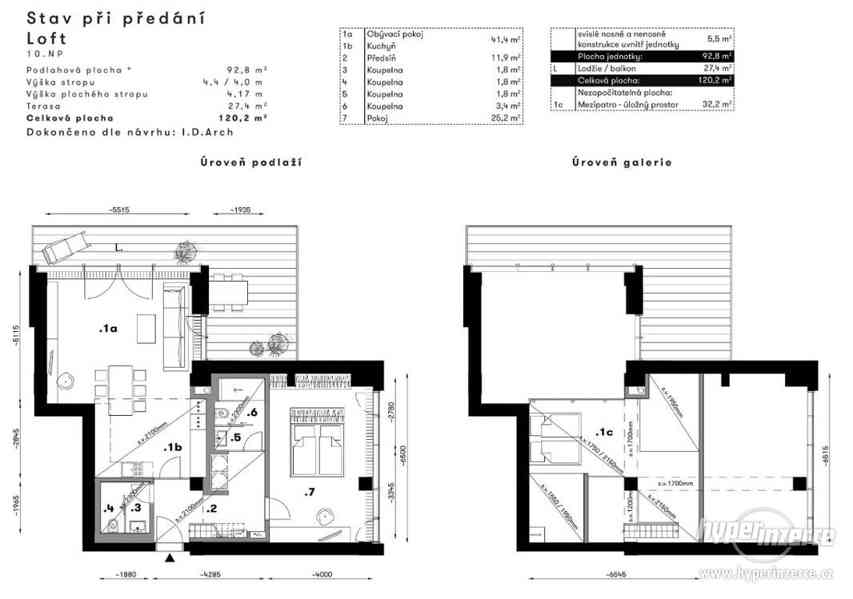 Prodej bytu Loft, plocha 120,2 m2, 10.NP, balkon, Praha 4 - foto 5