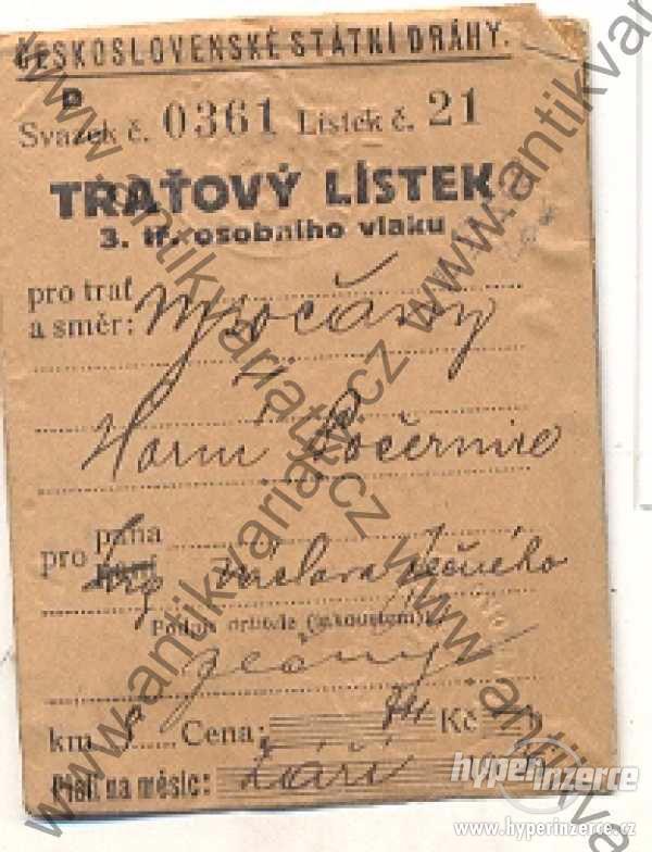 Traťový lístek 1931 - foto 1