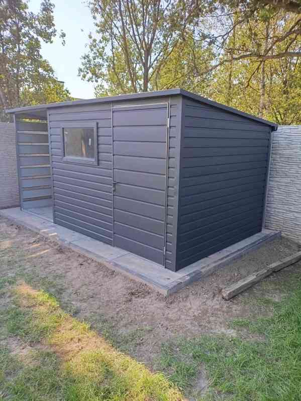 Zahradní domek3x2,5m + přístřešek 1,5m -  dveře - okno TS847 - foto 7