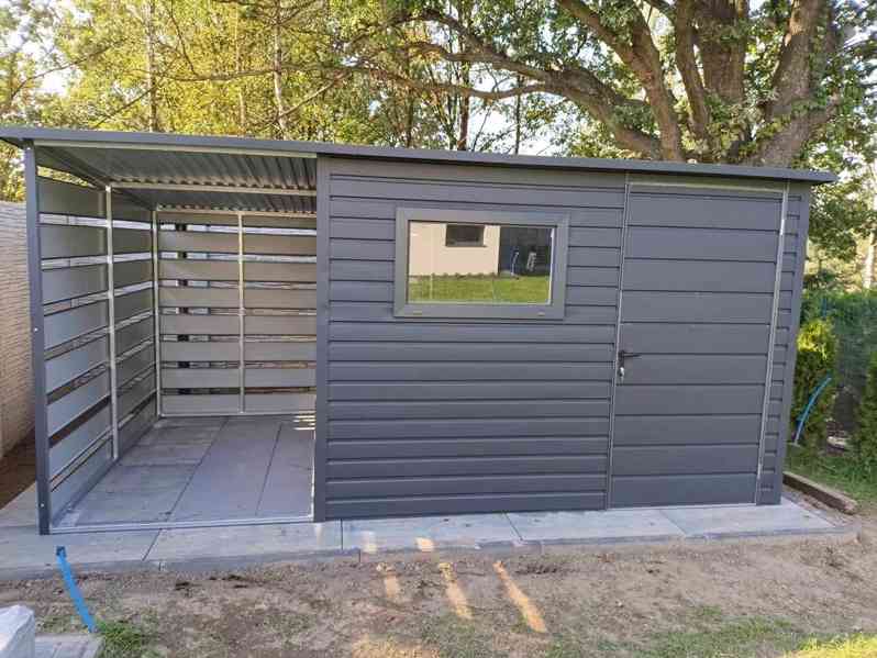 Zahradní domek3x2,5m + přístřešek 1,5m -  dveře - okno TS847 - foto 6
