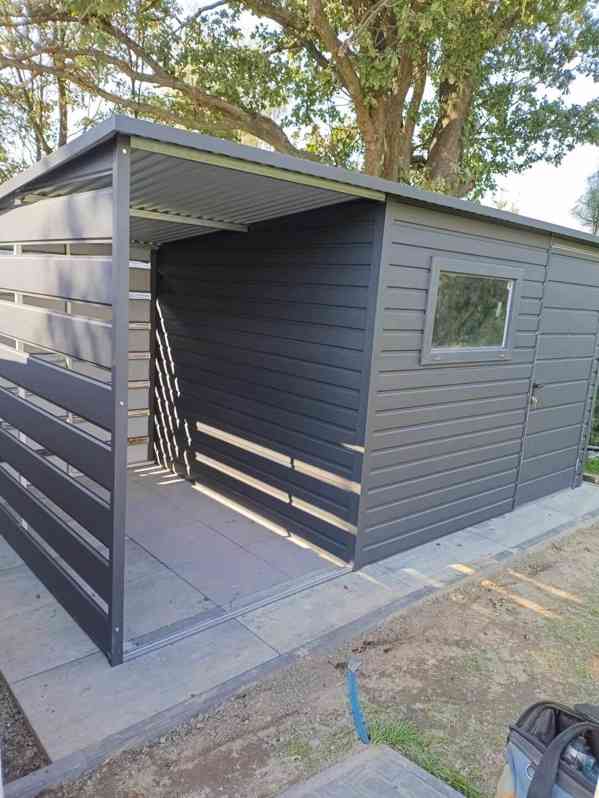 Zahradní domek3x2,5m + přístřešek 1,5m -  dveře - okno TS847 - foto 2