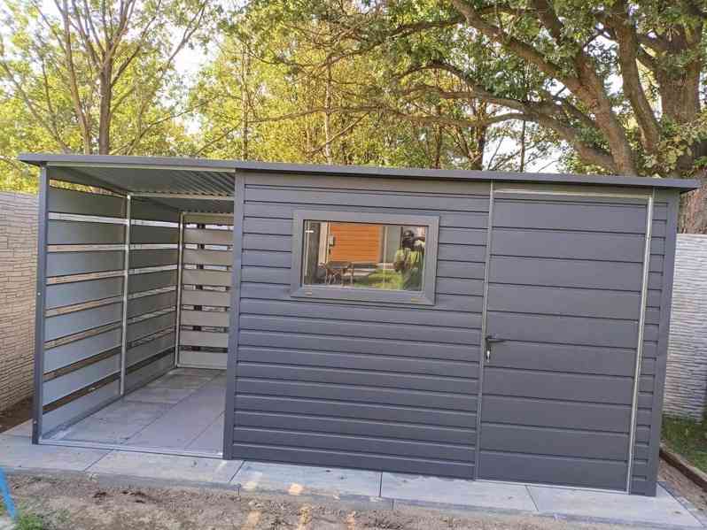 Zahradní domek3x2,5m + přístřešek 1,5m -  dveře - okno TS847 - foto 3