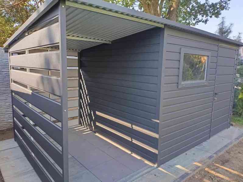 Zahradní domek3x2,5m + přístřešek 1,5m -  dveře - okno TS847 - foto 5