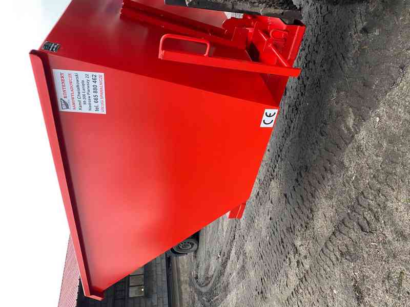 Odpadkový kontejner, kolébka, násypka, 1 m3 kontejner