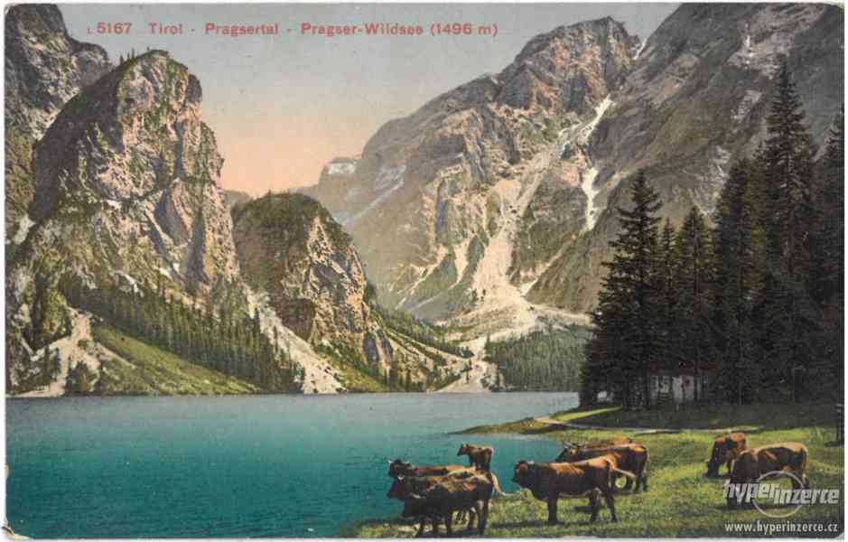 Stará pohlednice Tyroly - Pragser Wildsee - foto 1