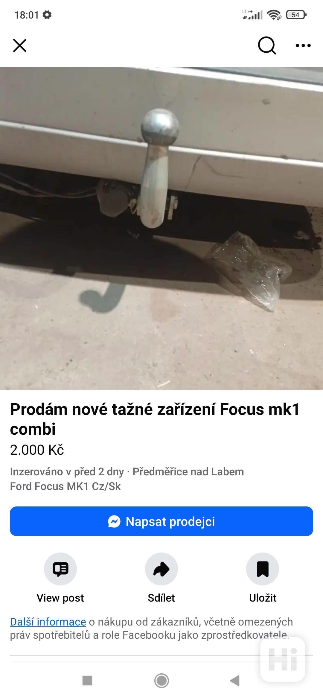 Tažné zařízení Focus MK1 combi  - foto 1