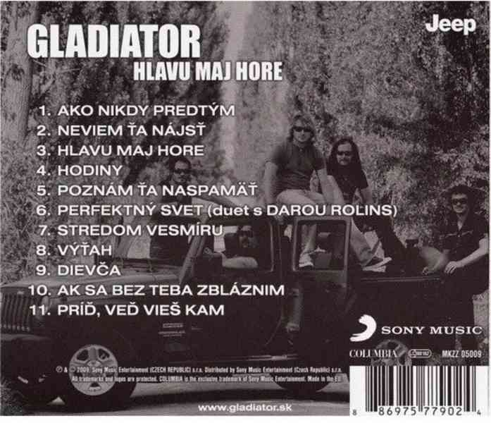 Gladiator – Hlavu maj hore  (CD) - foto 2