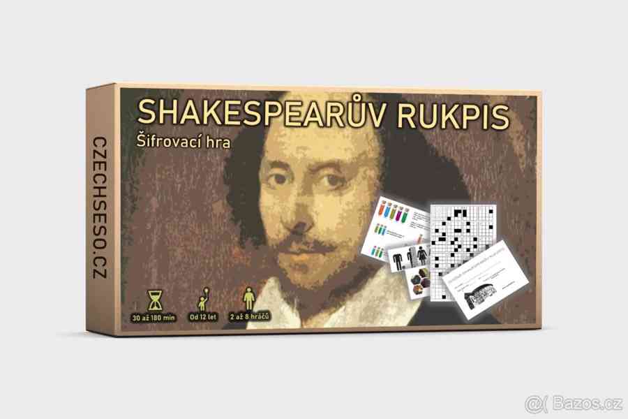 Šifrovací hra Shakespearův rukopis k vytisknutí 