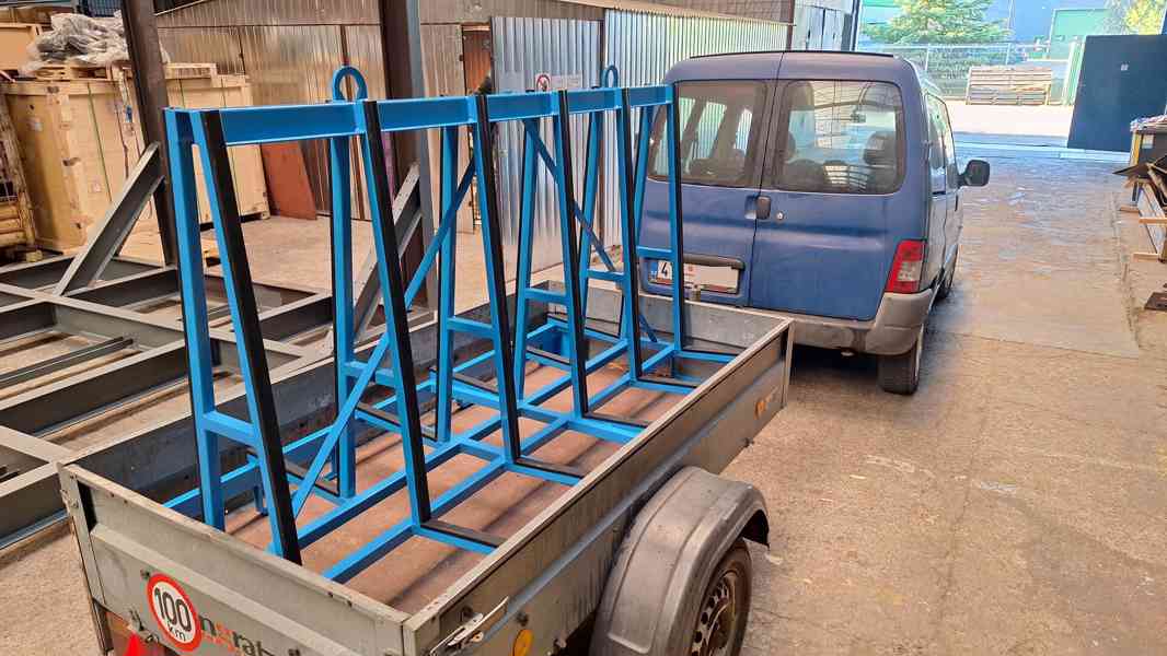 Přepravní stojan na sklo, kamenné desky, deskový materiál - foto 5