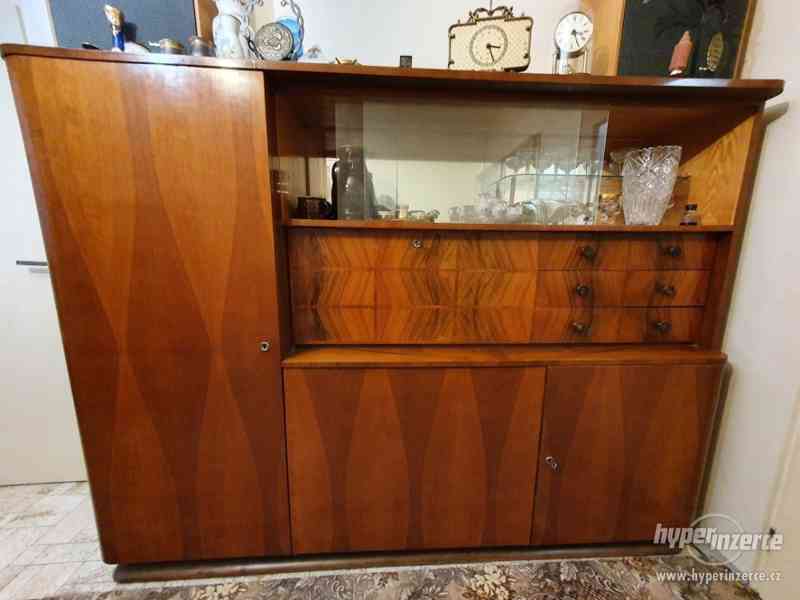 Starožitný sekretář s barem 50.léta - foto 4