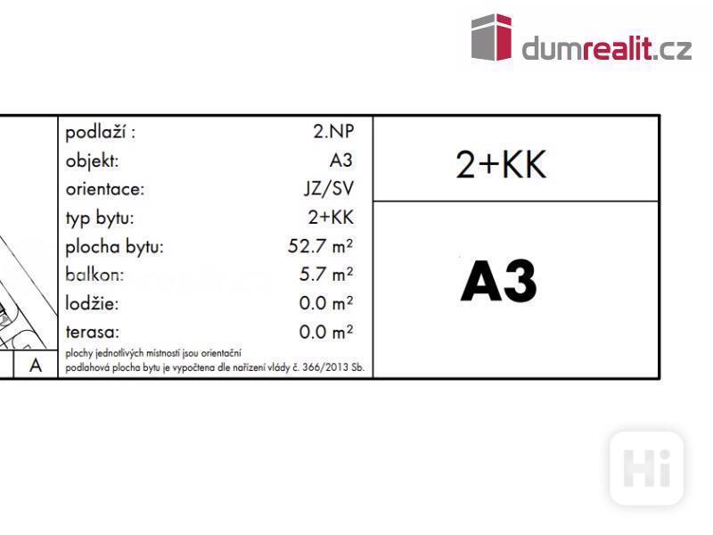 prodej nového bytu 2+KK 58 m2 s balkónem, Drnovská, Praha 6 Ruzyně - foto 3