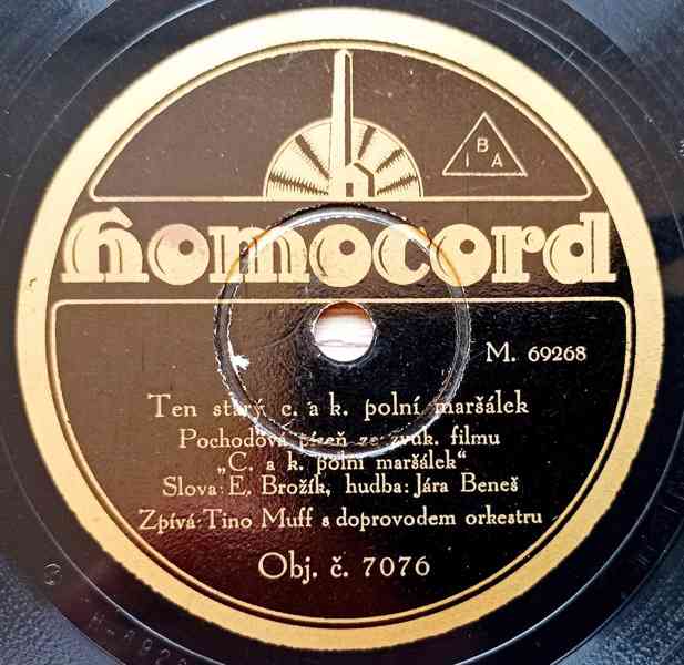 Šelaková gramodeska C. a K. polní maršálek z roku 1932 - foto 2
