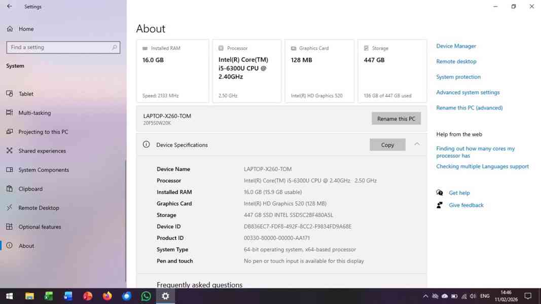 Prodám Lenovo ThinkPad X260 - foto 6