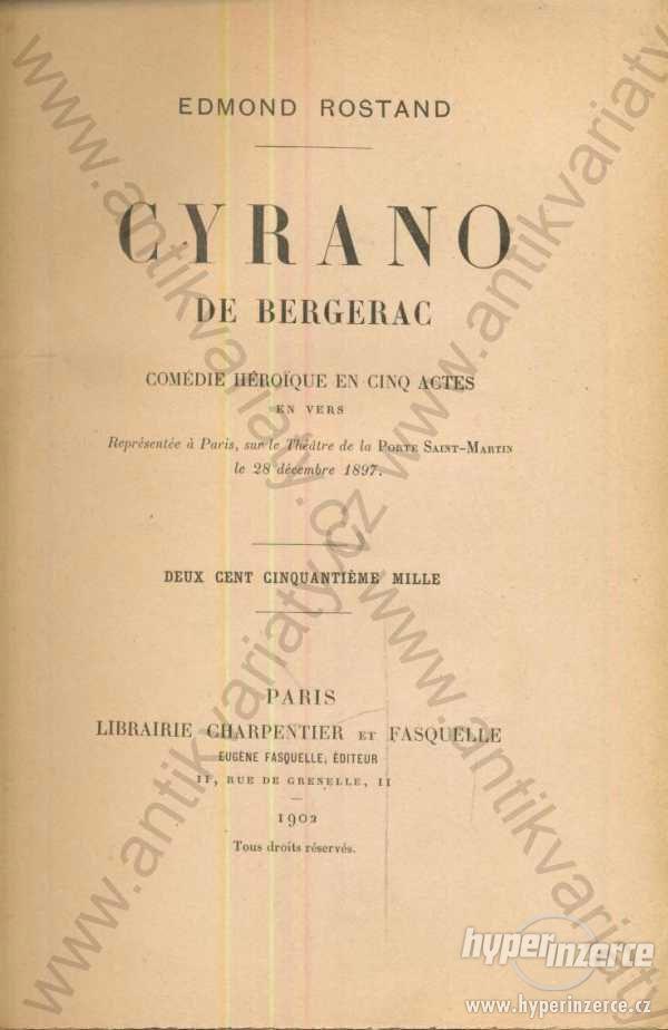 Cyrano de Bergerac Edmond Rostand francouzština - foto 1