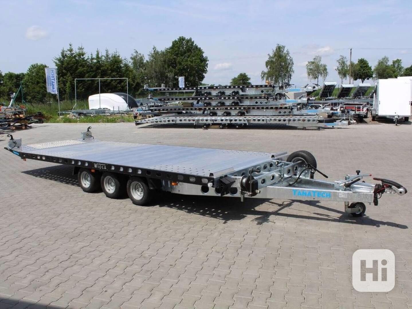 Přívěs Wiola L35G50P hydr. sklopný autopřepravník 5m 3500kg - foto 1